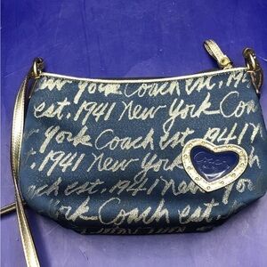 AUTHENTIC COACH NEW YORK EST. 1941 POPPY 3-POCKET SHOULDER BAG w/ COA